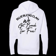 Load image into Gallery viewer, WEGETBANDS4FUN &quot;WHITE&quot; HOODIE
